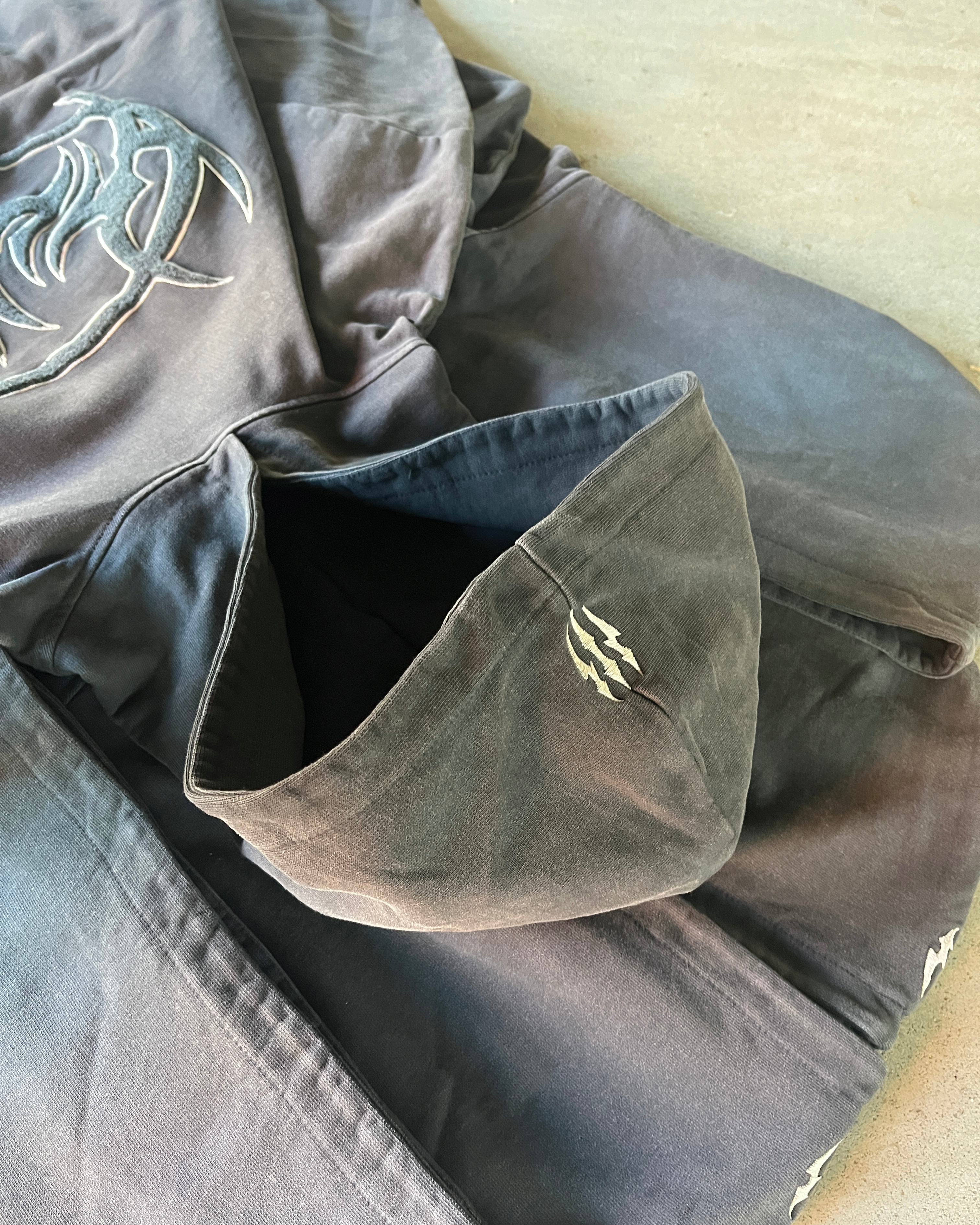 Charcoal Hoodie - Vintage Black Wash