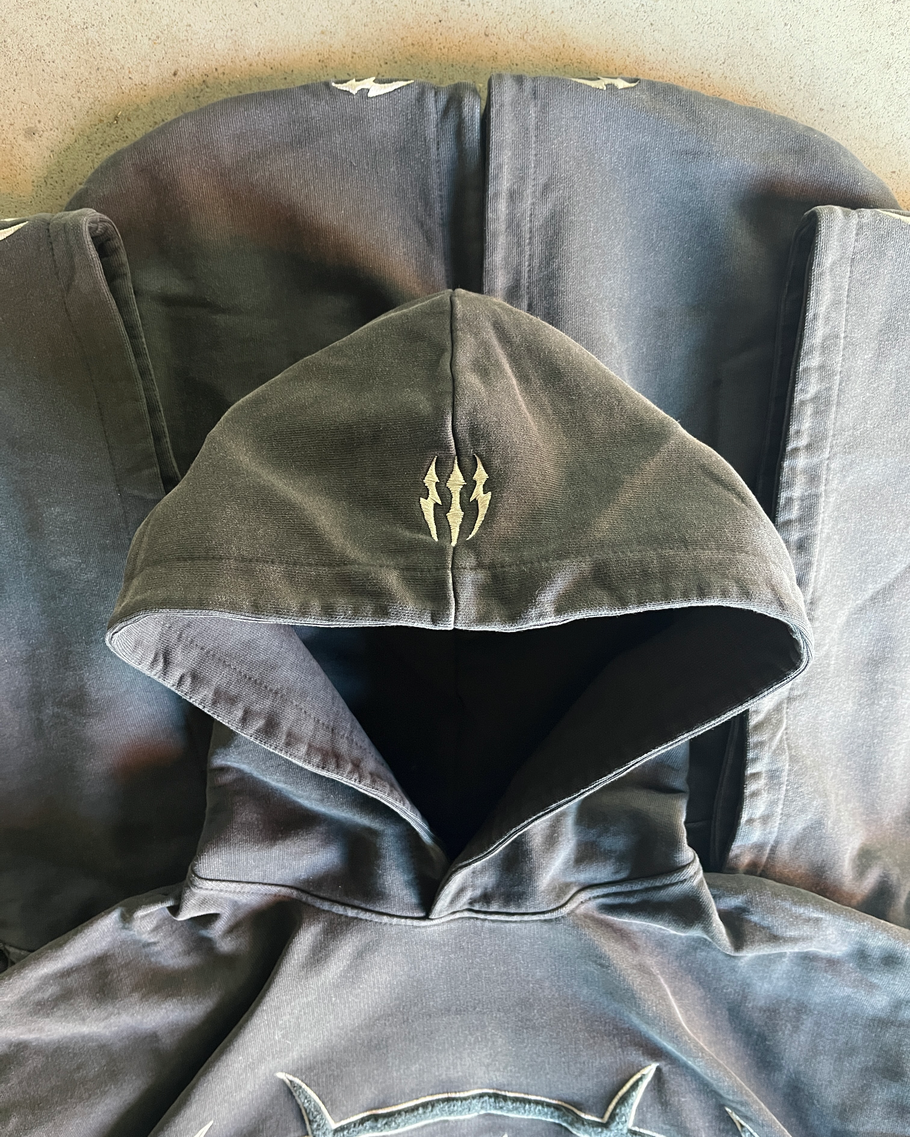 Charcoal Hoodie - Vintage Black Wash