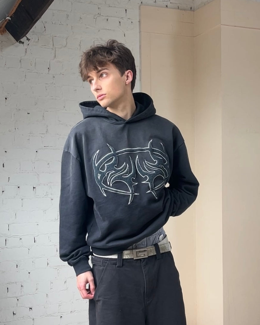 Charcoal Hoodie - Vintage Black Wash