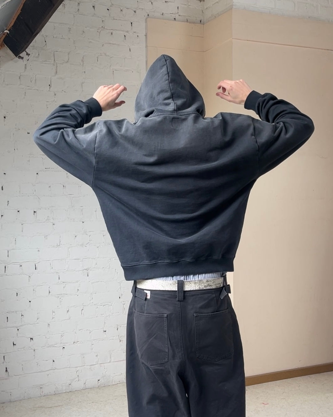 Charcoal Hoodie - Vintage Black Wash
