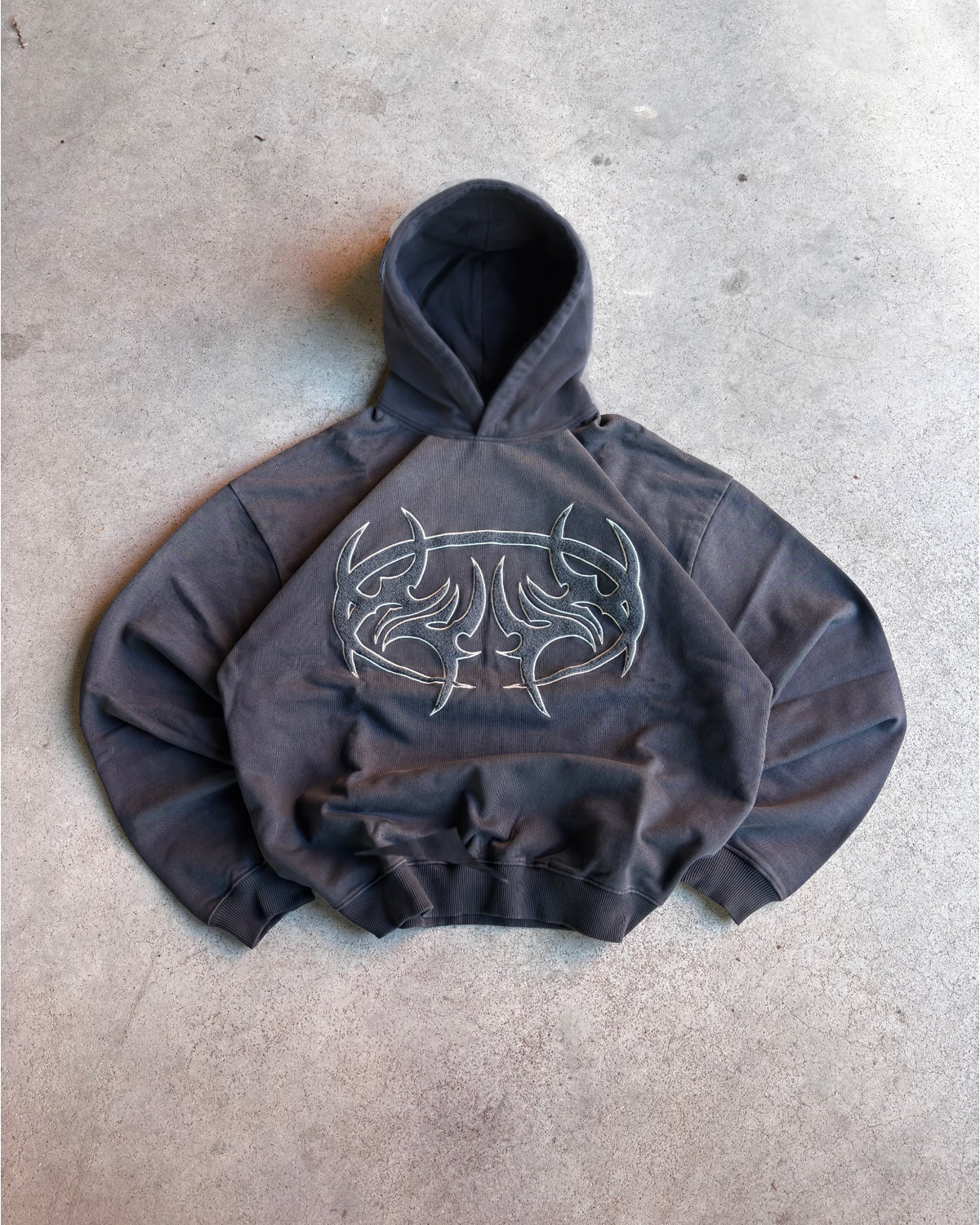 Charcoal Hoodie - Vintage Black Wash