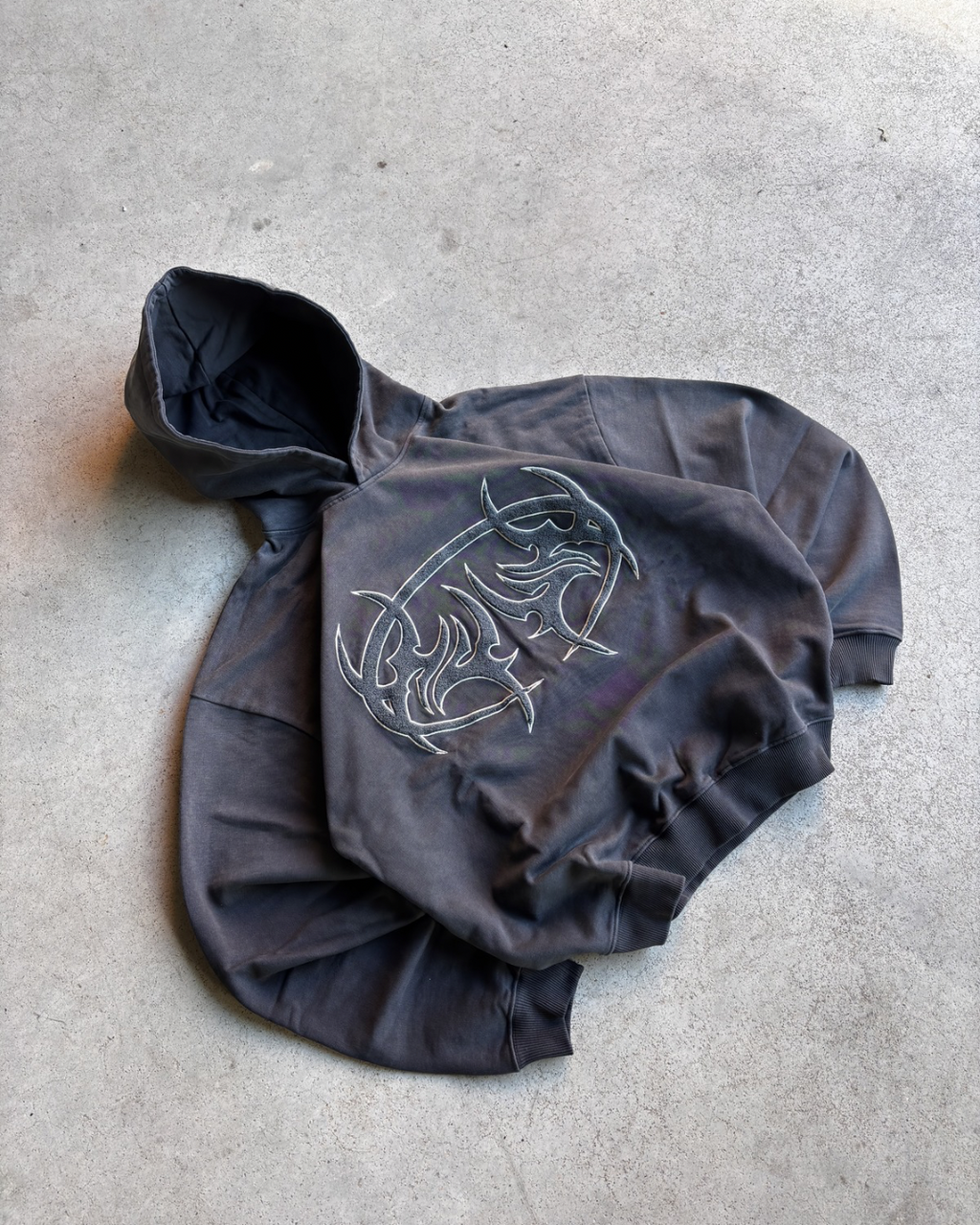 Charcoal Hoodie - Vintage Black Wash